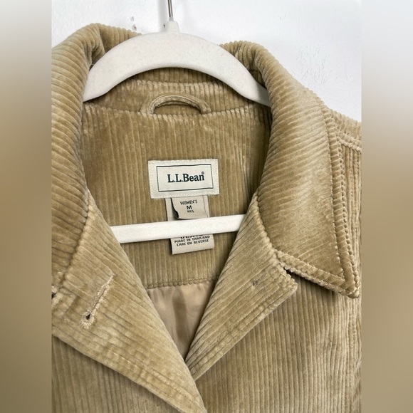 Vintage LL Bean Corduroy Chore Coat Jacket Womens Size M‎ Barn Thinsulate Tan - Picture 4 of 10